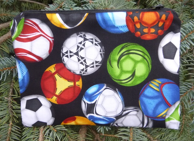 Colorful Soccer Balls zippered bag, The Scooter