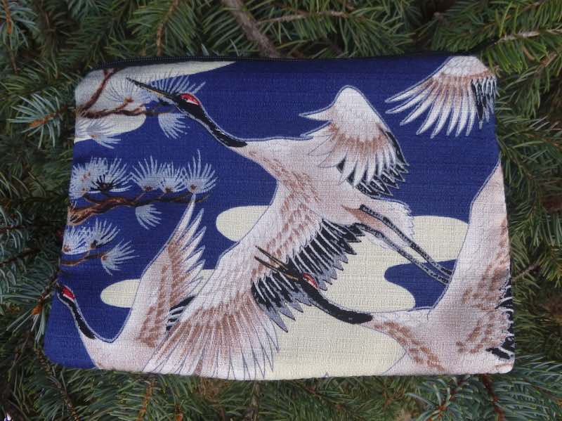 Cranes zippered bag, The Scooter