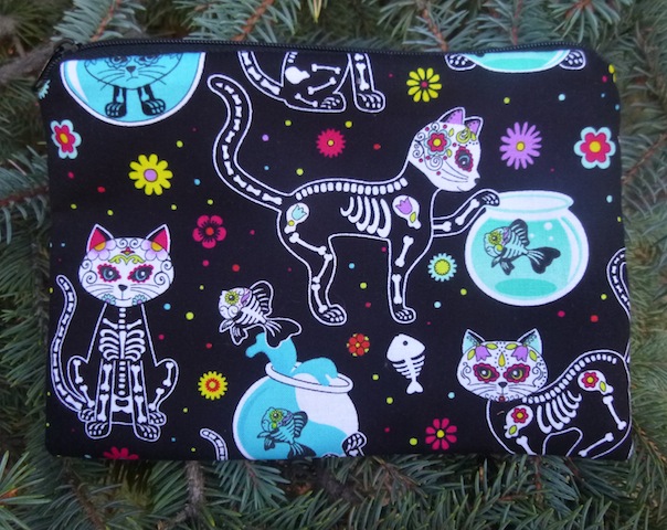 Day of the Dead Cats zippered bag, The Scooter