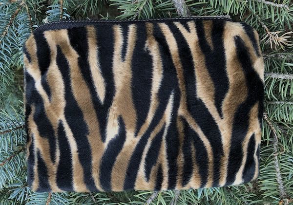 Tiger Faux Fur zippered bag, The Scooter