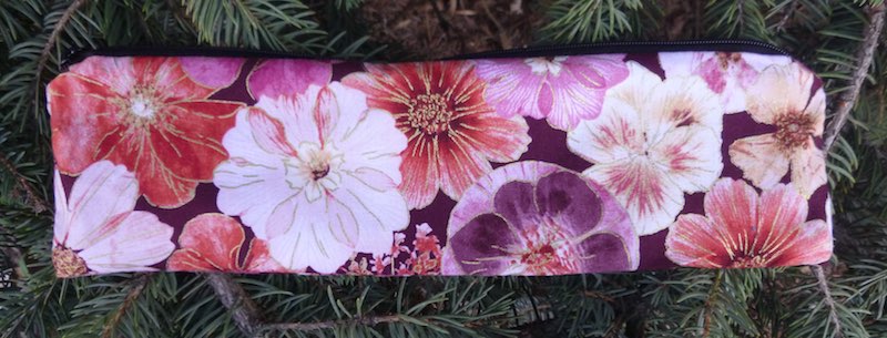 Floral Impressions, case to carry paper or reusable straws, The Strawz