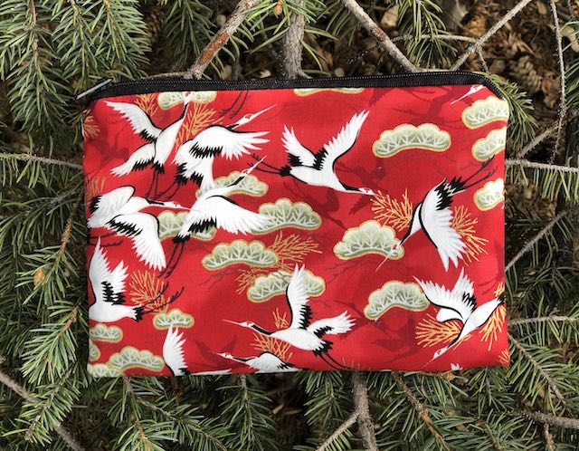 Flying Cranes zippered bag, The Scooter