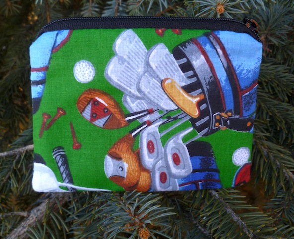 Golf on dark green Coin Purse, The Raven