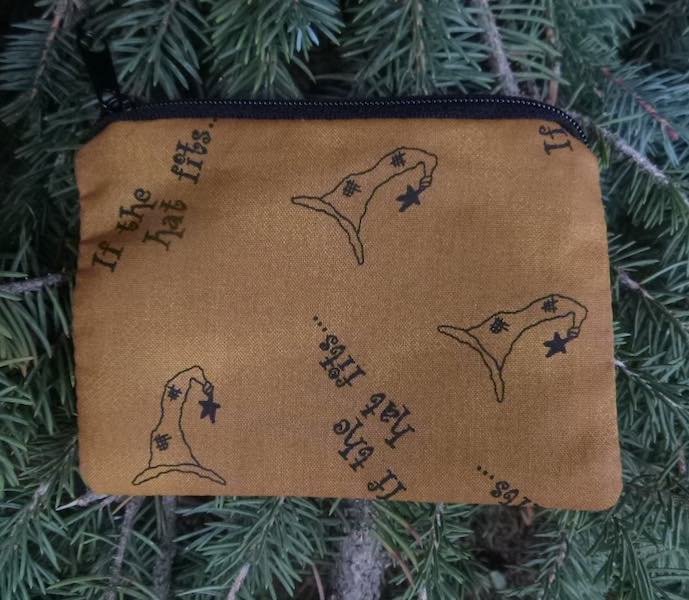 If The Hat Fits Coin Purse, The Raven, in honey