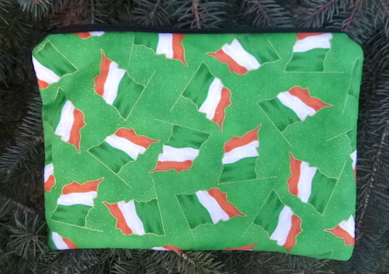 Irish Flags zippered bag, The Scooter -CLEARANCE