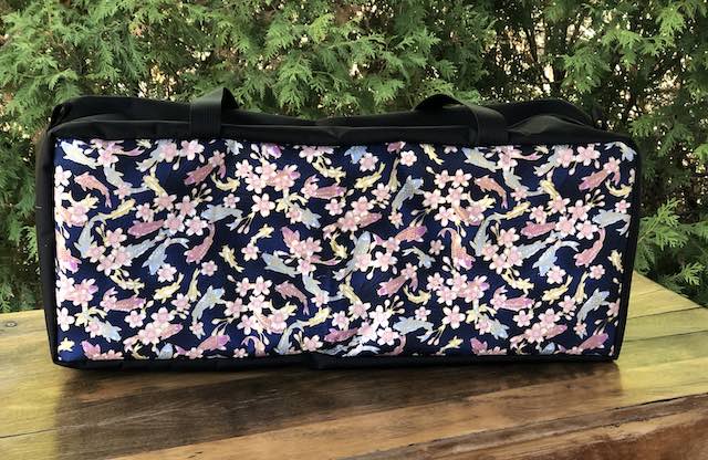 Koi on Navy Mahjongg Storage Set The Zippered Tote-ster and Large Zini