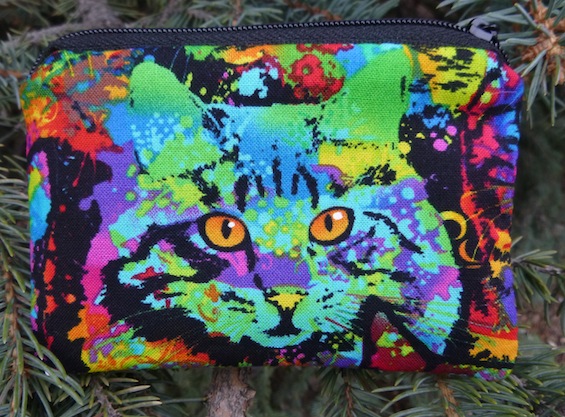 Painted Cats Coin Purse, The Raven