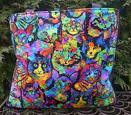 Painted Cats Medium Fleur Tote, wide
