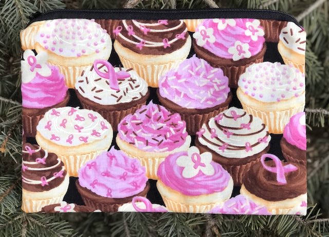 Pink Ribbons Cupcakes zippered bag, The Scooter