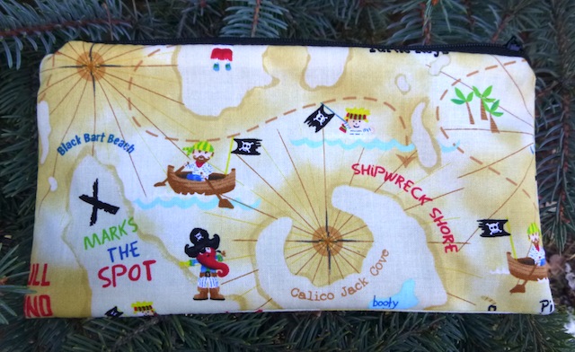 Pirate Map Deep Scribe pen and pencil case