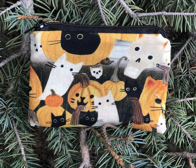 Pumpkin Kitties coin purse, The Raven
