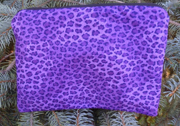 Purple Leopard Spots zippered bag, The Scooter