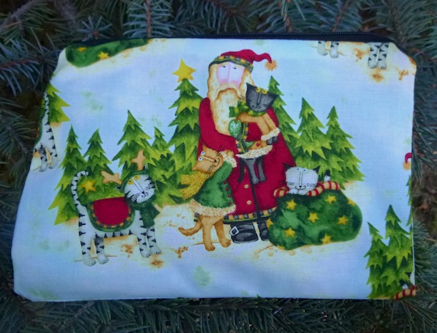 Santa's Kitties zippered bag, The Scooter