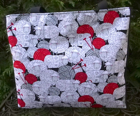 Skeins of Sheep Medium Fleur Tote, wide