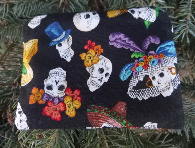Day of the Dead Skulls in Hats Coin Purse, The Raven