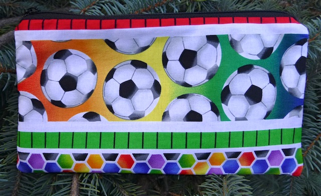 Soccer Stripe Deep Scribe pen and pencil case