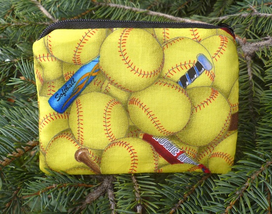 Softball Coin Purse, The Raven