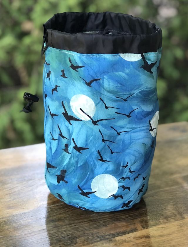 Swirling Ravens SueBee Round Drawstring Bag