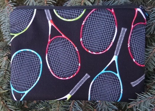 Tennis Rackets on Black zippered bag, The Scooter