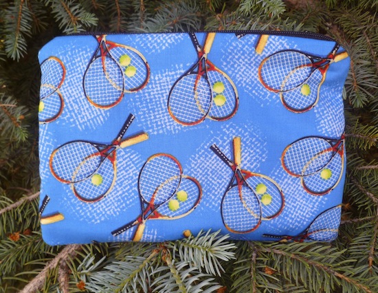 Tennis on blue Zippered Bag, The Scooter