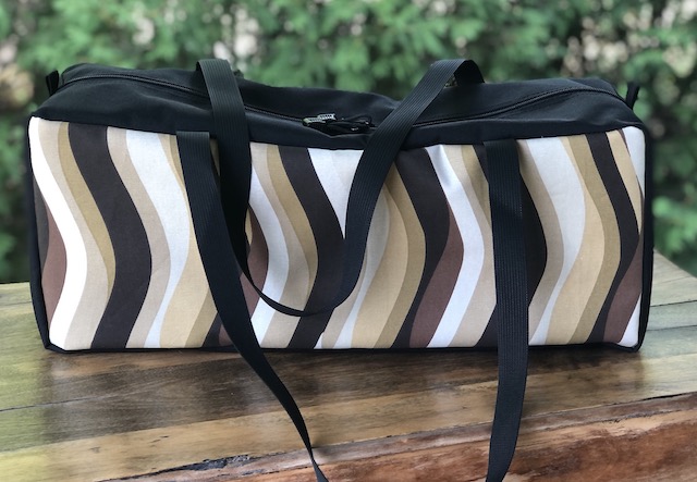 Wavy Stripes Mahjongg Storage Set The Zippered Tote-ster and Large Zini