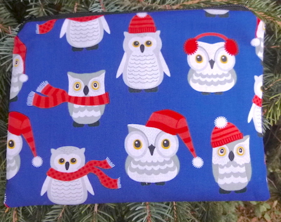 Winter Owls zippered bag, The Scooter