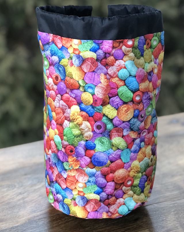 Wool Stash SueBee Round Drawstring Bag