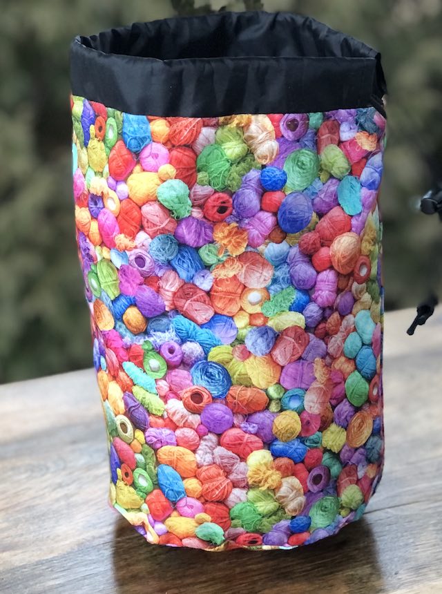 Wool Stash SueBee Round Drawstring Bag