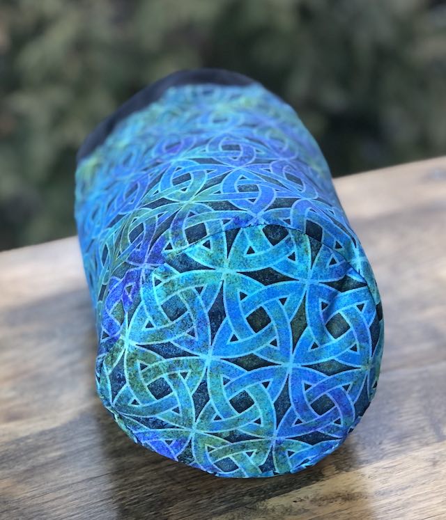 Woven Celtic Knots SueBee Round Drawstring Bag