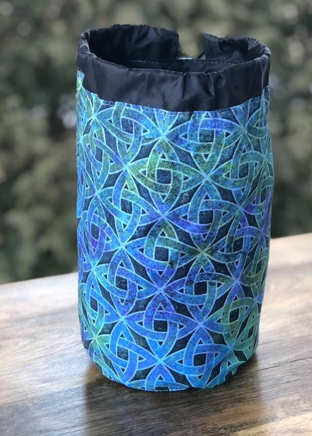 Woven Celtic Knots SueBee Round Drawstring Bag