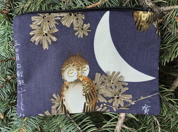 Owl Moon Goldie zippered bag