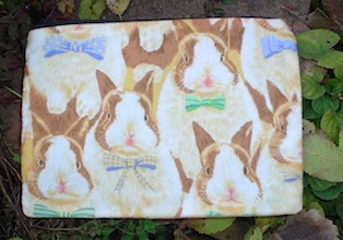 Bunnies in bow ties light Scooter Zippered Bag