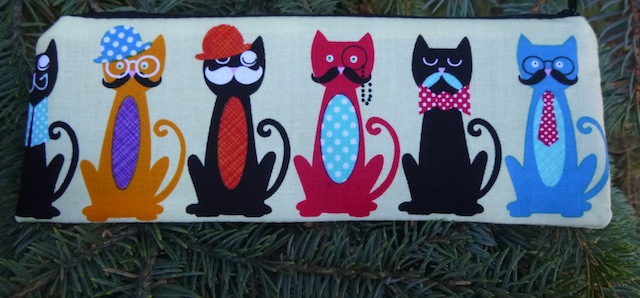 Cat's Mustache pen and pencil case, crochet hook pouch, The Scribe