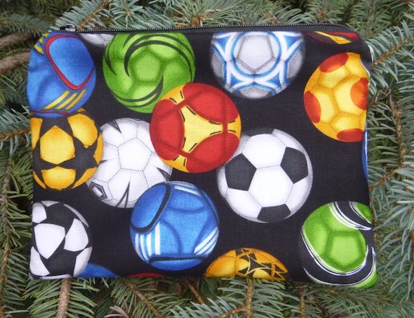 Colorful Soccer Balls zippered bag, The Scooter