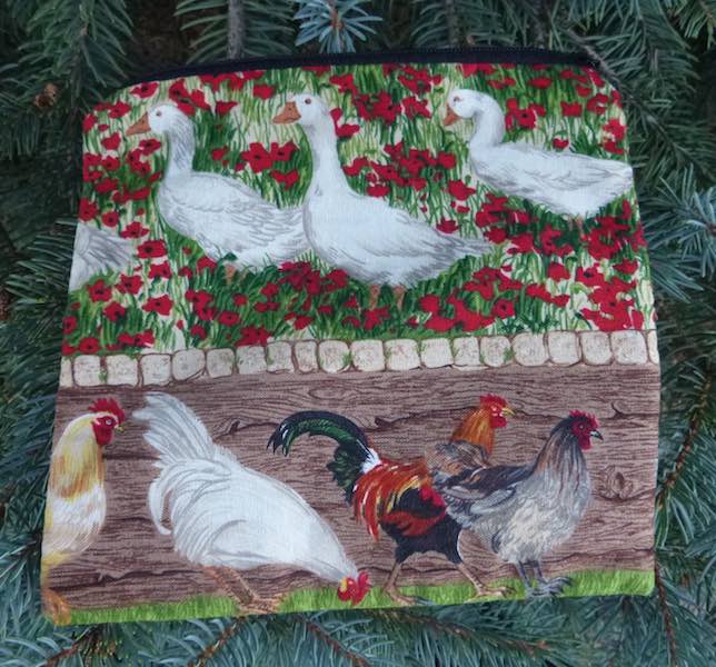 Chickens and Geese Skippy Zippered Bag