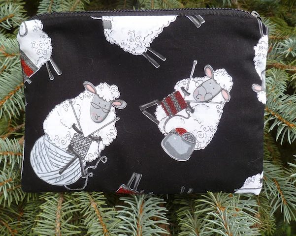 Knitting Sheep zippered bag, The Scooter
