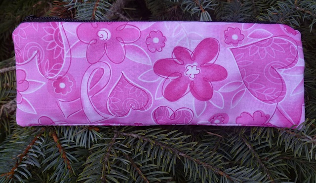 Pink ribbons breast cancer awareness pen and pencil case, The Scribe
