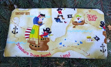 Pirate Map Deep Scribe pen and pencil case