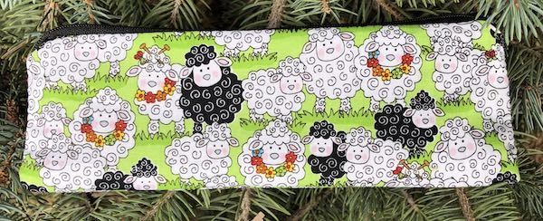 Sweet Sheep pen and pencil case, crochet hook pouch, The Scribe