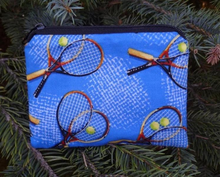 Tennis on blue Coin Purse, The Raven